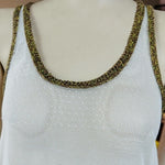FREE PEOPLE Womens Tank Top S White Lace Sheer Boho Sleeveless Blouse Hippie G+