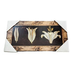 Fabrice de Villeneuve Awakening Lily Framed Art Print Signed Vintage Wood 17.5"