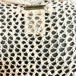BILLABONG Beige Crochet Knit Duster Cardigan Open Front Coverup Women M VG