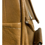 Vintage Samsonite Tan Vinyl Carry-On Messenger Travel Bag Good