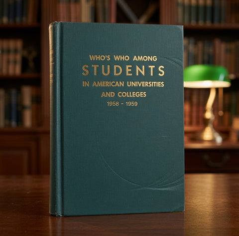Who's Who Among Students American Universities Colleges 1958-59 HC Good+