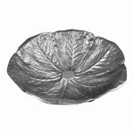 Large Vintage RWP Wilton Cabbage Lettuce Leaf Metal Salad Bowl 13"x13"x4" Silver