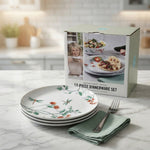 Martha Stewart 12 Piece Dragonfly Melamine Dinnerware Set Service for 4 NIB