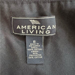 American Living Hampton Cottage Navy Blue Floral Skirt 8 Cotton Tiered NWT