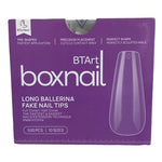 BTArtBox 500pcs Long Ballerina Coffin Nail Tips Clear Pre-Buff Korea ABS NIB