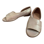 Anthropologie Souvenir D'Orsay Metallic Beige Leather Open Toe Flats Women’s 7