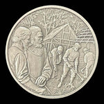Franklin Mint History of Colonial America Pewter Medal John Smith VG