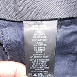 Theory Women's Navy Blue Linen Viscose Ankle Crop Dress Pants 6 Straight Leg VG
