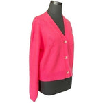LOFT Womens Powder Pink Wool Blend Stars Cardigan L Button Front Jacket NWT