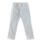 Chico's So Slimming White Cotton Girlfriend Cropped Jeans Sz 6 0.5 33W VG