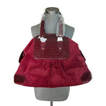 Weekend BAG Burgundy Red Velvet Leather Tote Bag Shoulder Bag New Without Tag