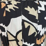 Diane Von Furstenberg Edan Wrap Dress Normandie Bloom Geometric Black White Tan