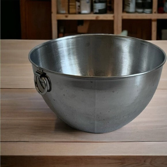 Vintage Revere Ware Stainless Steel Mixing Bowl 2 Quart Korea Ring Handle 7.5 VG