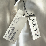 Escada Margaretha Ley 100% Silk Ivory Blouse Rose Lace Appliqué Top Sz 42 L NWT