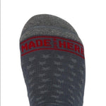 2x NWT MADE HERE Spangle No Show Grey Cotton Socks Unisex Sz S/M Made in USA