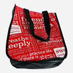 LULULEMON Red Black White Shopper Shoulder Bag Reusable Tote Gym Bag