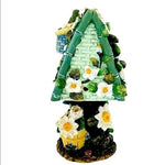 Resin Bird House Nest Outdoor Garden Decor 9" Tall Backyard Patio Shelter NWOB