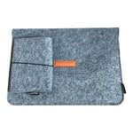 Homiee Wool Felt Laptop Sleeve Briefcase And Document Bag Set Grey 15 Inch NIB