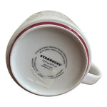 Starbucks 2012 Christmas Mug White Red Stripe 16oz Ceramic Coffee Cup New