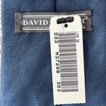 DAVID TAYLOR Dark Blue 100% Polyester Classic Mens Neck Tie 57" NWT