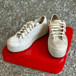 KEDS x KATE SPADE White Canvas Platform Lace-Up Sneakers Women’s Size 8.5