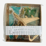 Gold Airplane Bottle Opener 3.5" Let The Adventure Begin Metal Gift NIB