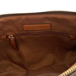 ELLEN TRACY Brown Signature Print Baguette Shoulder Bag NWT Vegan Leather
