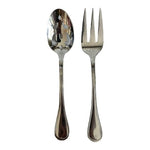 CAMBRIDGE 2-Piece Stainless Steel Salad Serving Set Spoon Fork Silver VG