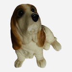 Vintage Cocker Spaniel Puppy Figurine Resin Dog Statue Sculpture White Orange VG