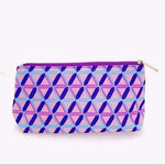 Clinique Colorful Geometric Makeup Bag Canvas Travel Case NWOT
