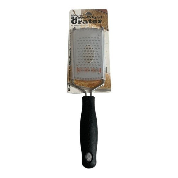 Multi Use Razor Edge Grater Stainless Steel 18/10 Cheese Zester Safety Cover NIB