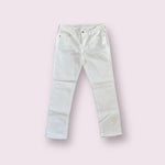 Old Navy White Cotton Boyfriend Straight Jeans Women Size 8 27" Inseam EXcellent