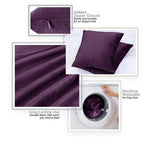 Nestl Purple Velvet Pillow Covers 24"x24" Decorative Shams Set of 2 NWOT