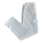 Chico's So Slimming White Cotton Girlfriend Cropped Jeans Sz 6 0.5 33W VG