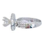 Crystal Rhinestone Ring Alloy Metal Round Love Size 7 Chic Gift NWOT