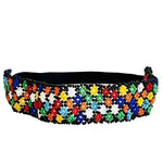 Handmade Colorful Beaded Headband Elastic Multicolor Artisan Hair Accessory Boho