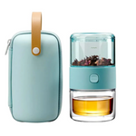 ZENS Tritan Travel Tea Set TEA MAKER Aqua Blue New in Box
