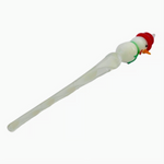 Glass Snowman Teardrop Ornament 6.5” Red White Green Holiday Christmas Decor