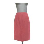 Dana Buchman Dusty Red Silk Rayon Wool Blend Knee Length Pencil Skirt Sz 10 VG
