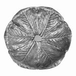 Large Vintage RWP Wilton Cabbage Lettuce Leaf Metal Salad Bowl 13"x13"x4" Silver