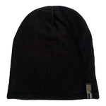 SMOG Dusty Heroes Printed Reversible Black White Gold Beanie Hat Sz S/M VG