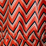 Speed Control NY Chevron Print Tassel Front Midi Dress 2X Red Black White NWT