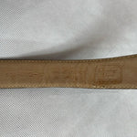 Vintage Christian Dior Burgundy Brown Aniline Leather Gold Buckle Womens Belt 32