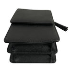 Women’s Small Black PU Leather Crossbody Mini Messenger Bag Wallet NWOT