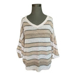 FREE PEOPLE Womens Pullover M Love Me Too Dolman Knit Sweater V Neck Boho G+