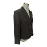 Tahari Arthur S Levine Womens Fitted Blazer 10 Black Textured Lined Work Jacket
