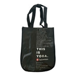 Lululemon Black White Small Shopper Tote Reusable Shoulder Bag Excellent