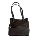 Esprit Women’s Brown Leather Nylon Tote Bag Handbag Shoulder Bag