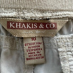 Khakis & Co Womens Shorts 10 Beige Tan Beach Drawstring 4 Pocket Cotton Blend