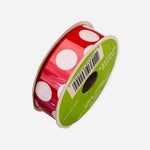 Christmas Ribbon CELEBRATE IT Gift Bow Red White Glitter Dot Craft Ribbon Gifts